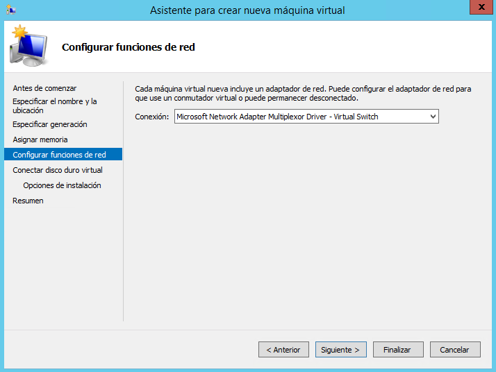 Como instalar Centreon Sobre Microsoft Hyper-v 6 5 conexión de red - Berruit
