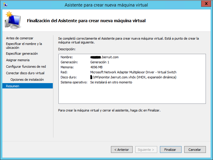 Como instalar Centreon Sobre Microsoft Hyper-v 9 8 finalizar - Berruit